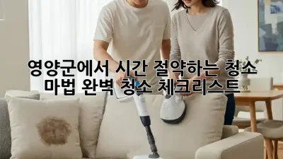 영양군에서 시간 절약하는 청소 마법! 완벽 청소 체크리스트